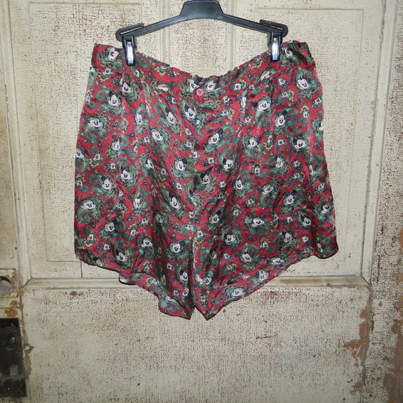 Walt Disney Good Night Mickey Silk Sleep Shorts PJ Size XL (V-30) - Picture 1 of 4
